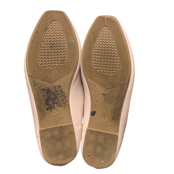 Afeetsing Womens 6 Beige Round Toe Ballet Flats Comfortable Bow Dressy Shoes - Picture 8 of 9